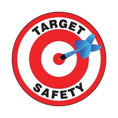 ACCUFORM Hard Hat Sticker, 214 in Length, 214 in Width, TARGET SAFETY Legend, Adhesive Vinyl LHTL220